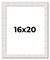 Sculpted White Picture Frame - UV Acrylic, Foam Board Backing, Hanging Hardware